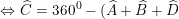 \small \Leftrightarrow \widehat{C}=360^0-(\widehat{A}+\widehat{B}+\widehat{D})